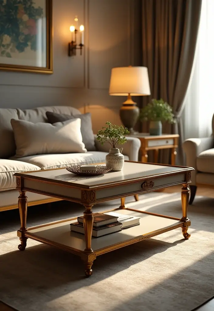 25 Royal Blue and Gold Living Room Ideas That Feel Elegant and Regal - 9. Gold Trimmed Furniture