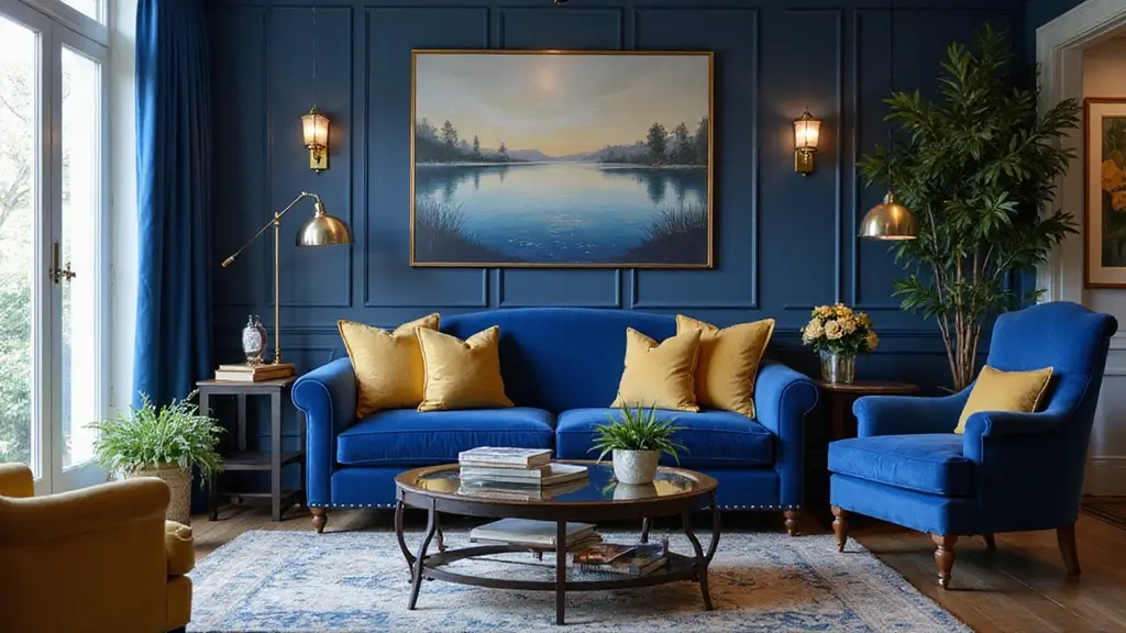 25 Royal Blue and Gold Living Room Ideas That Feel Elegant and Regal