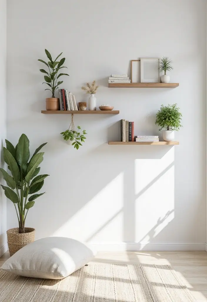 27 Bookcase Ideas Living Room That Feel Stylish and Functional - 2. Floating Shelves for Minimalist Appeal