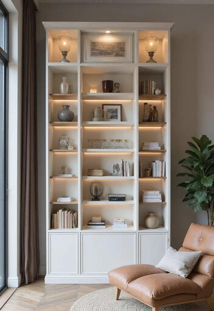 27 Bookcase Ideas Living Room That Feel Stylish and Functional - 25. Hidden Storage Bookcases for Clutter-Free Living