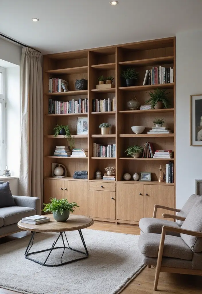 27 Bookcase Ideas Living Room That Feel Stylish and Functional - 4. Multi-Functional Bookcases