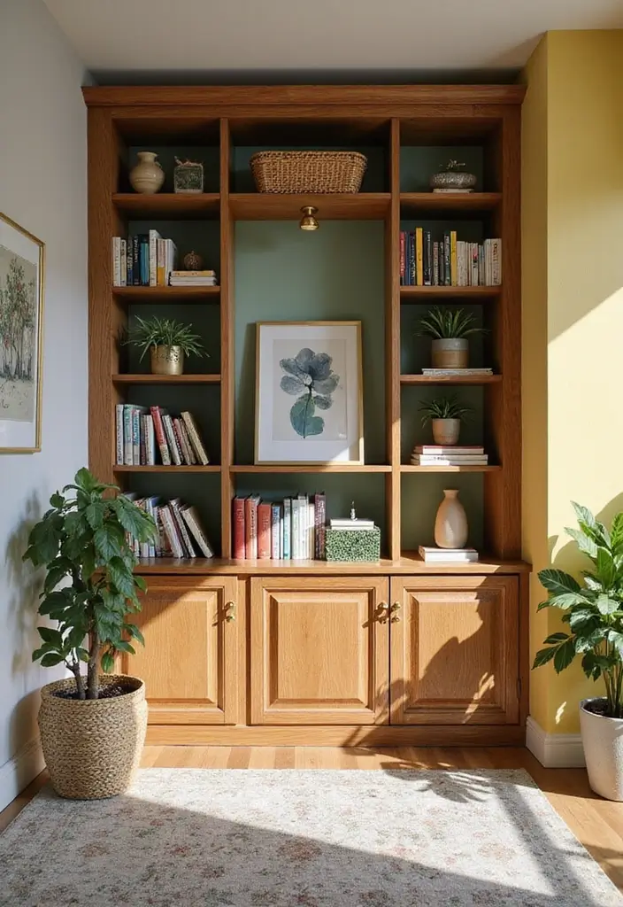 27 Bookcase Ideas Living Room That Feel Stylish and Functional - 5. Open-Back Bookcases for Airy Vibes