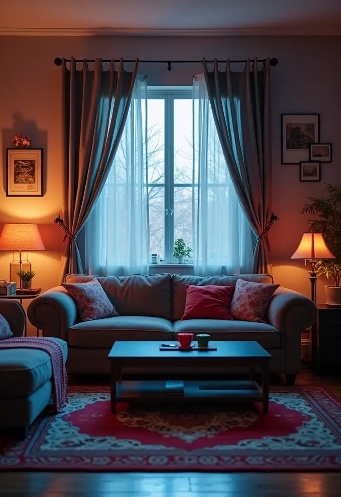 27 Gaming Living Room Ideas That Feel Fun and Functional - 19. Gaming Themed Curtains