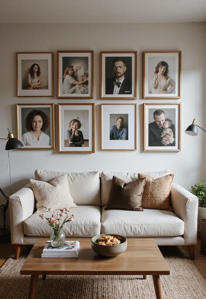 27 Glam Living Room Ideas That Feel Luxurious and Chic - 12. Personal Touches with Glam