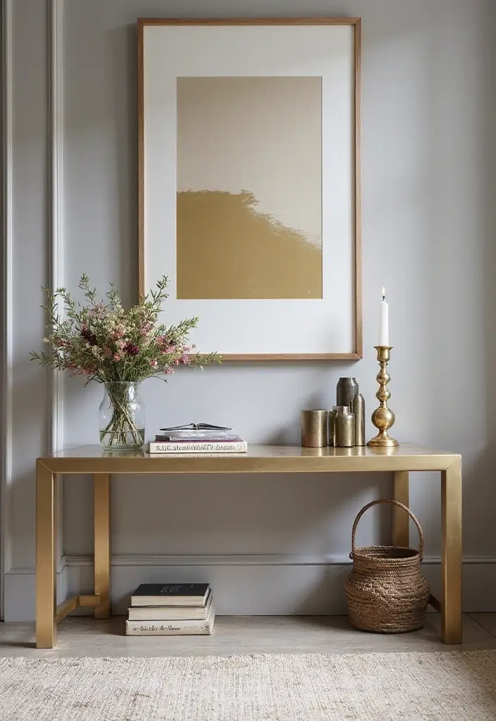 27 Glam Living Room Ideas That Feel Luxurious and Chic - 14. Chic Sofa Tables for Elegance