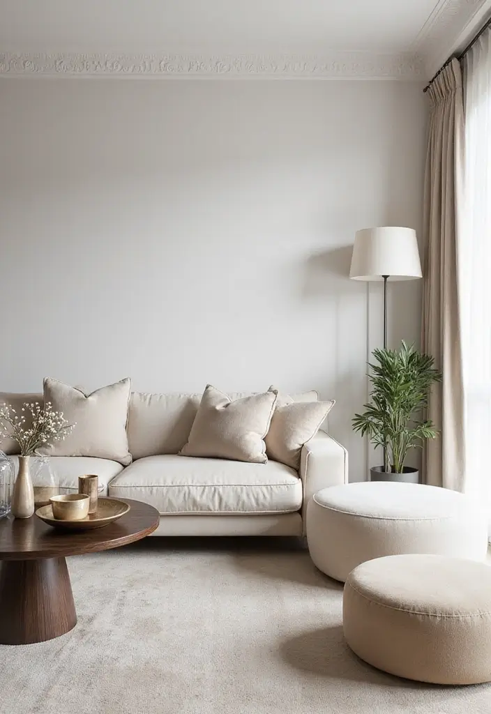 27 Glam Living Room Ideas That Feel Luxurious and Chic - 24. Keep it Minimalistic