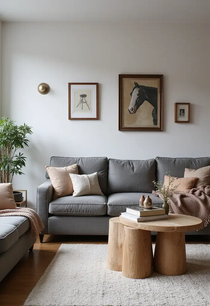 27 Grey Wood Living Room Ideas That Add Texture and Warmth - 10. Vintage Grey Wood Furniture