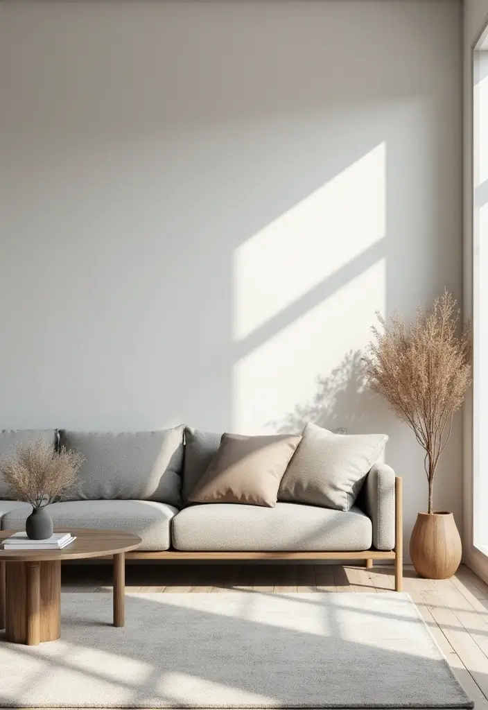 27 Grey Wood Living Room Ideas That Add Texture and Warmth - 20. Grey Wood for Minimalist Aesthetics