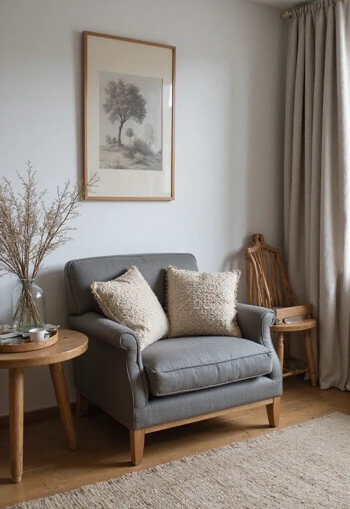 27 Grey Wood Living Room Ideas That Add Texture and Warmth - 4. Grey Wood Sofa or Armchair