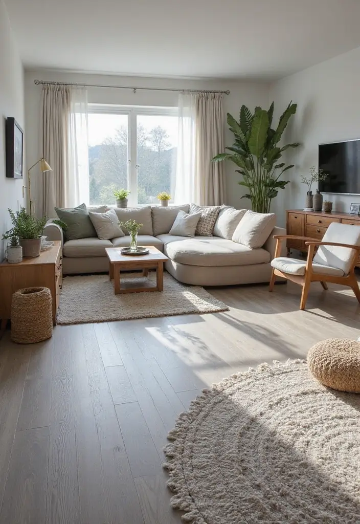 27 Grey Wood Living Room Ideas That Add Texture and Warmth - 9. Grey Wood Flooring