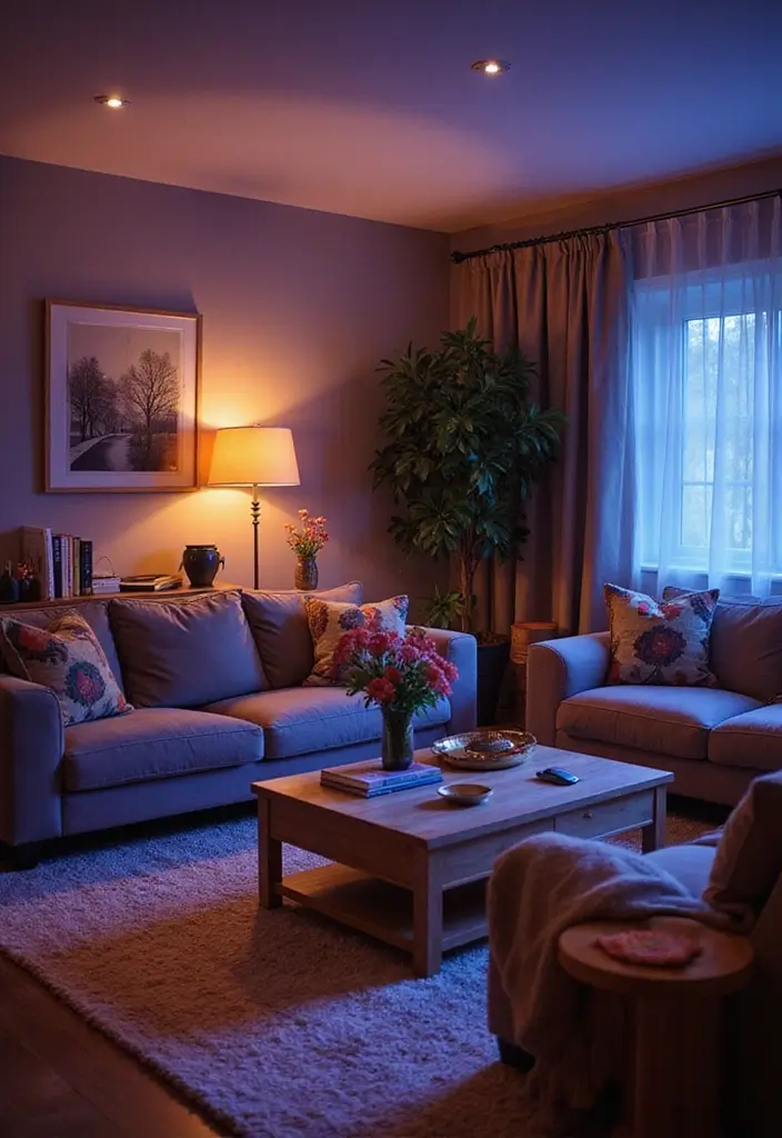 27 LED Lights Living Room Aesthetic Ideas That Add Ambiance and Style - 27. Layered LED Lighting