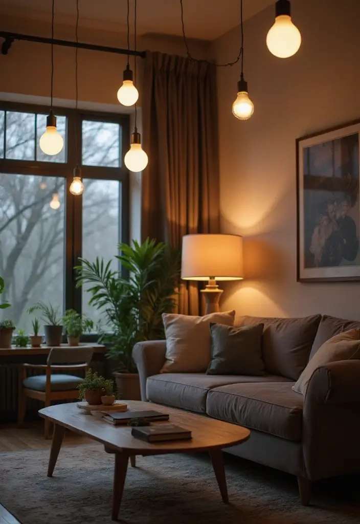 27 LED Lights Living Room Aesthetic Ideas That Add Ambiance and Style - 8. Smart LED Bulbs