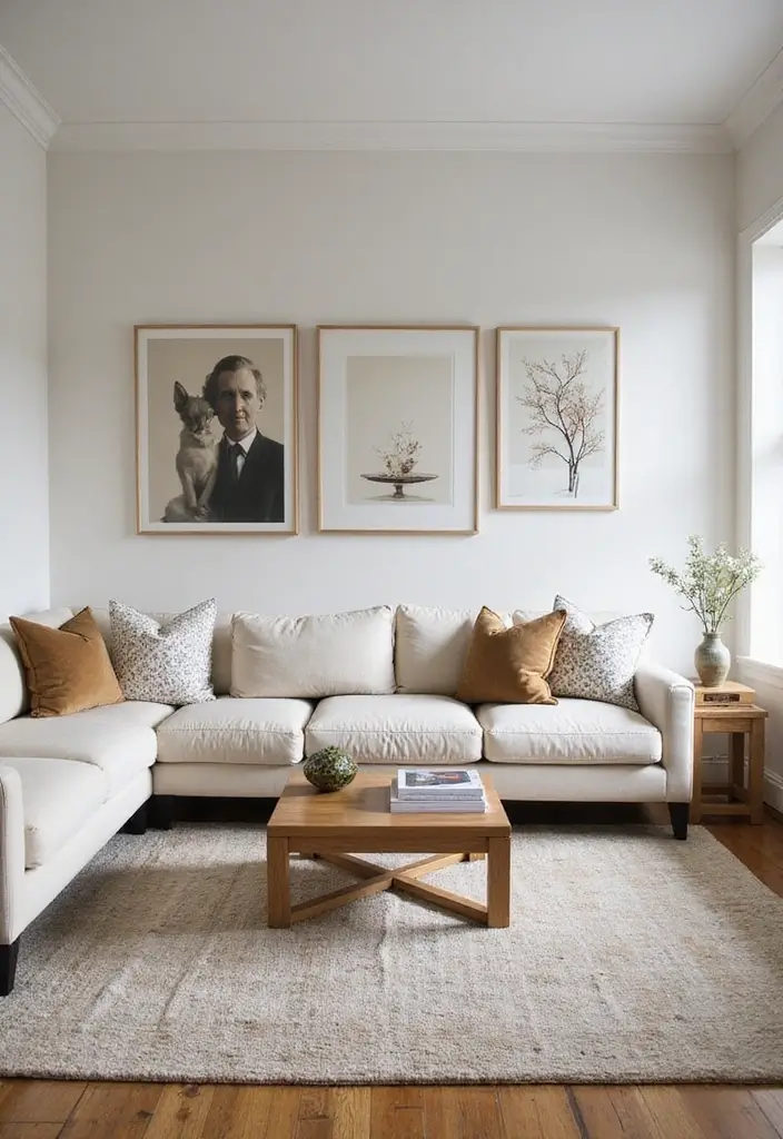 27 Living Room Art Ideas That Add Color and Personality - 21. Using Art for Spatial Illusion