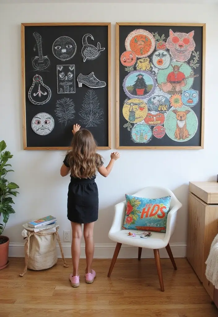 27 Living Room Art Ideas That Add Color and Personality - 25. Interactive Art for Playfulness