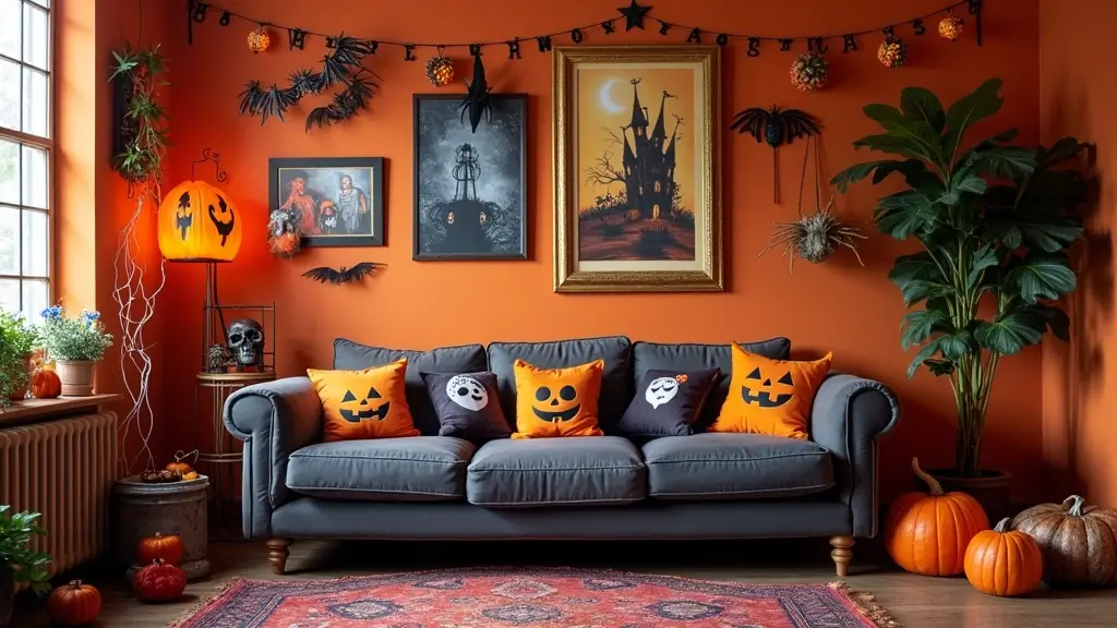 27 Living Room Halloween Decor Ideas That Feel Fun and Spooky
