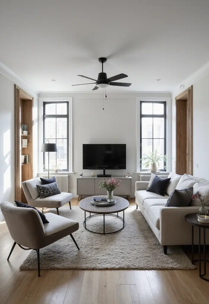 27 Living Room Ideas Black Accents That Look Chic and Modern - 9. Black Hardware for Subtle Accents