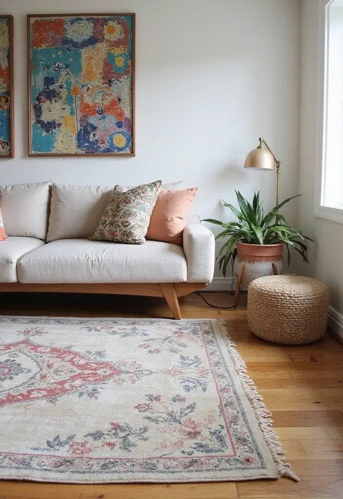 27 Living Room Rug Inspiration Ideas That Complete the Look - 11. Layering for Depth and Interest