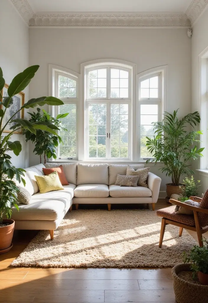 27 Living Room Rug Inspiration Ideas That Complete the Look - 12. Outdoor-Inspired Indoor Rugs