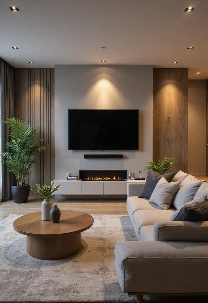 27 Modern Living Room Ideas That Are Sleek and Timeless - 14. Smart Home Integration
