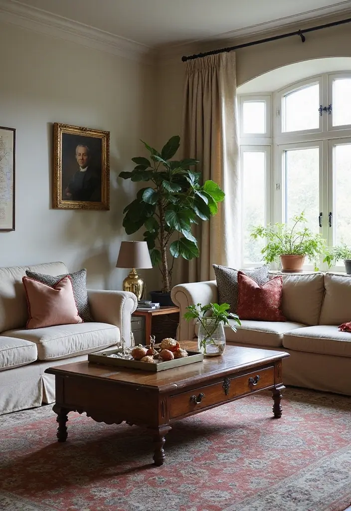 27 Modern Living Room Ideas That Are Sleek and Timeless - 15. Mix Vintage and Modern