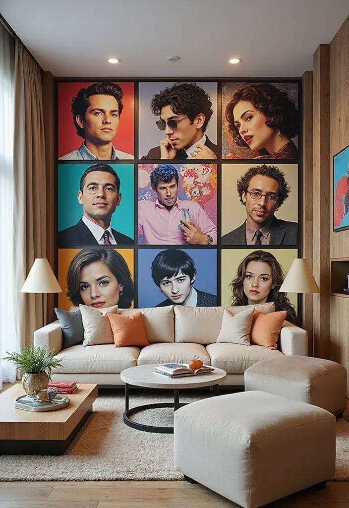 27 Modern Pop Art Living Room Ideas That Feel Bold and Expressive - 1. Bright and Bold Wall Murals