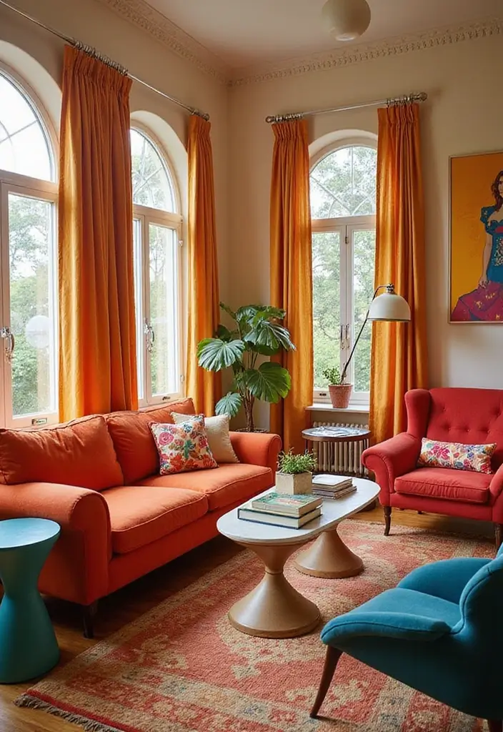 27 Modern Pop Art Living Room Ideas That Feel Bold and Expressive - 2. Quirky Furniture Pieces