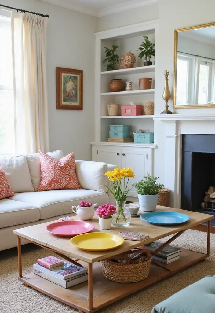 27 Modern Pop Art Living Room Ideas That Feel Bold and Expressive - 26. Fun and Functional Displays