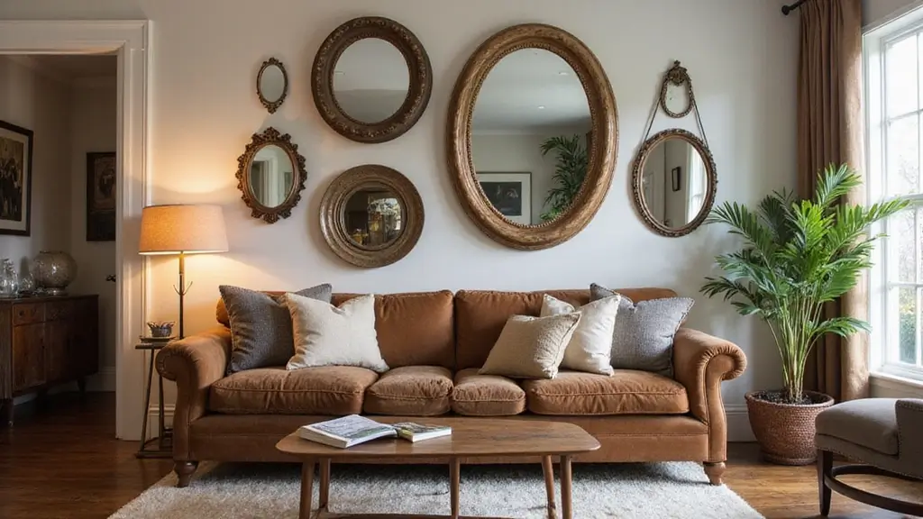27 Oval Mirror Living Room Ideas That Add Elegance and Depth