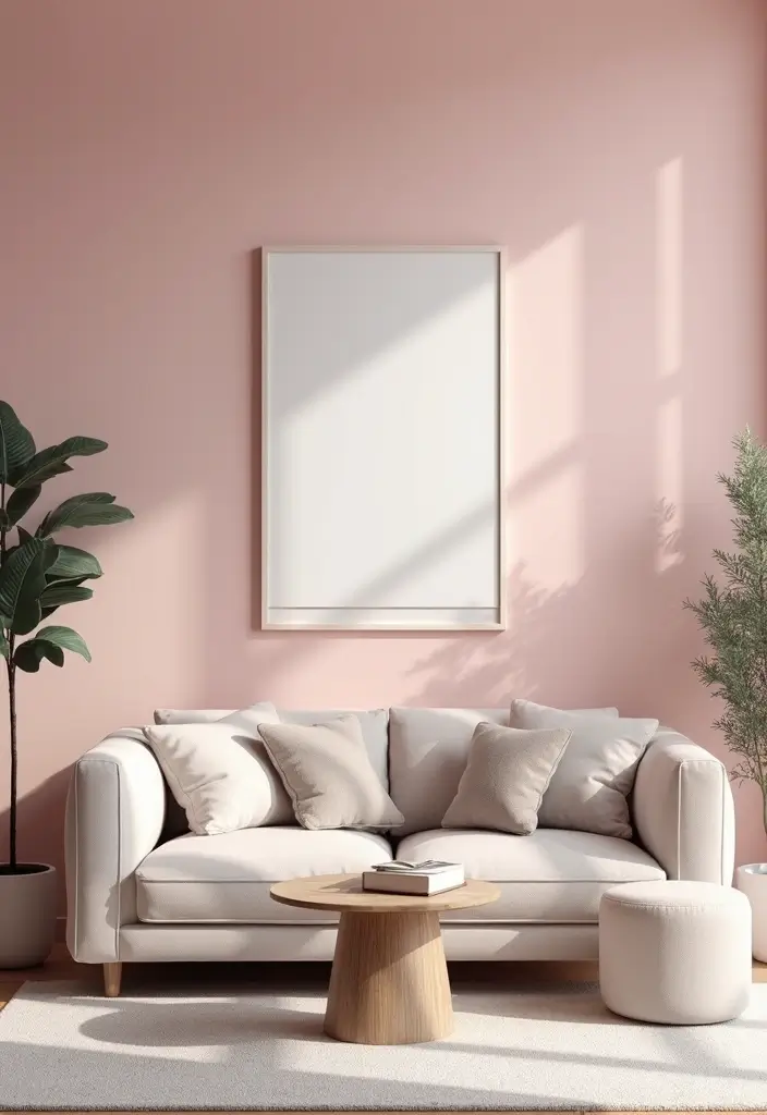 27 Pink Grey Living Room Ideas That Feel Balanced and Soft - 17. Minimalist Design Elements