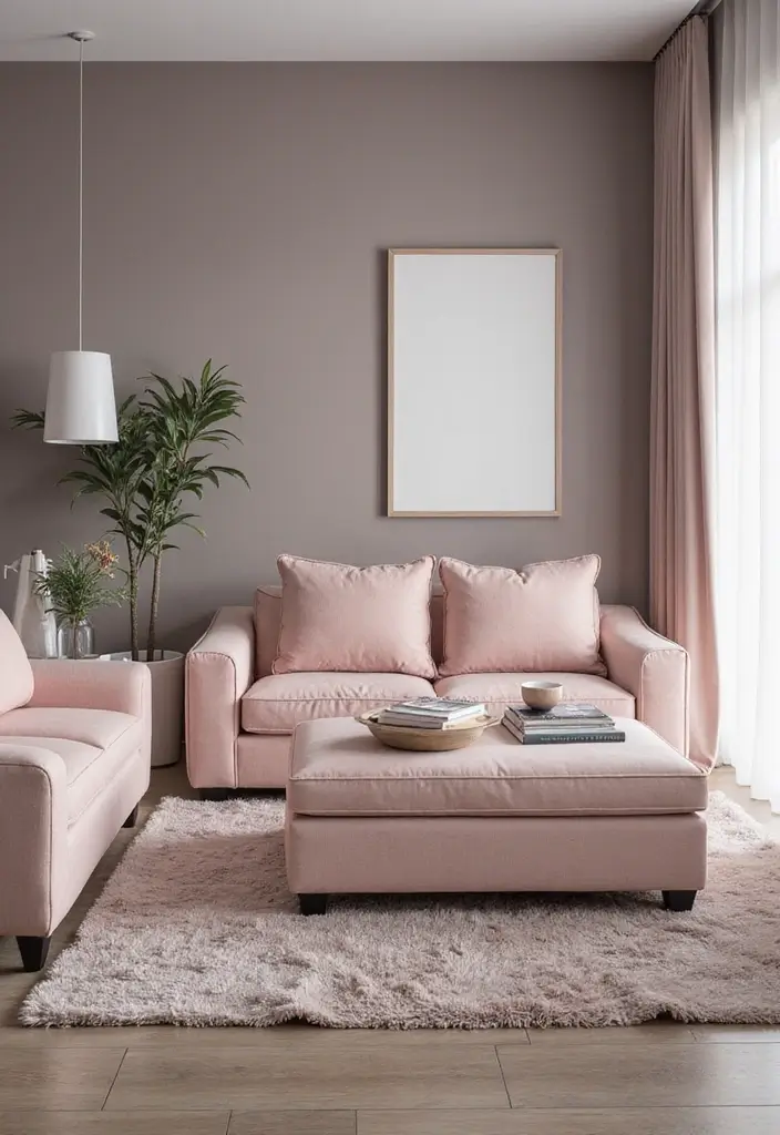 27 Pink Grey Living Room Ideas That Feel Balanced and Soft - 9. Multi-functional Furniture