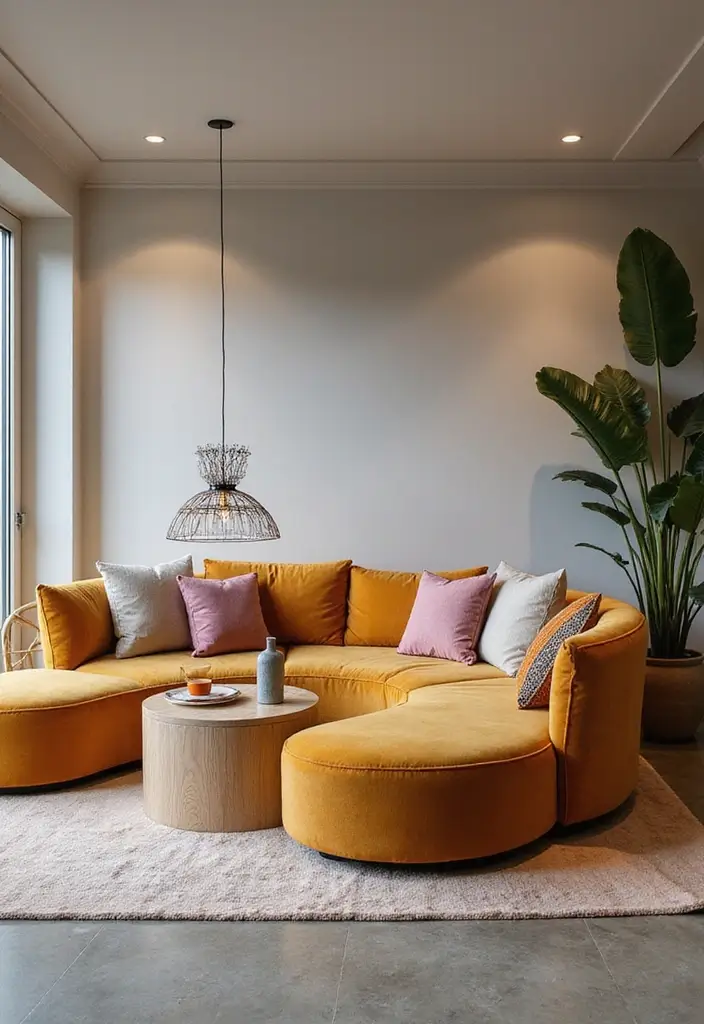 27 Round Living Room Ideas That Feel Unique and Creative - 1. Circular Sofa Configurations