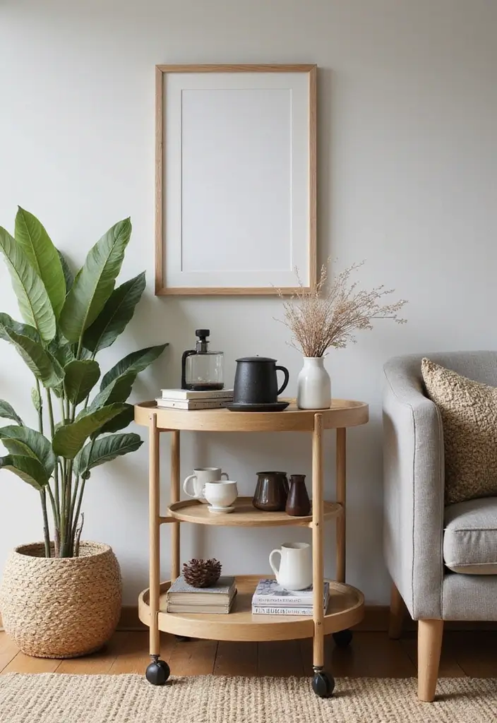 27 Round Living Room Ideas That Feel Unique and Creative - 26. Round Coffee Stations