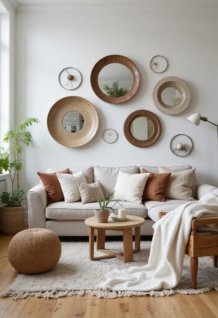 27 Round Living Room Ideas That Feel Unique and Creative - 5. Unique Round Decor Pieces