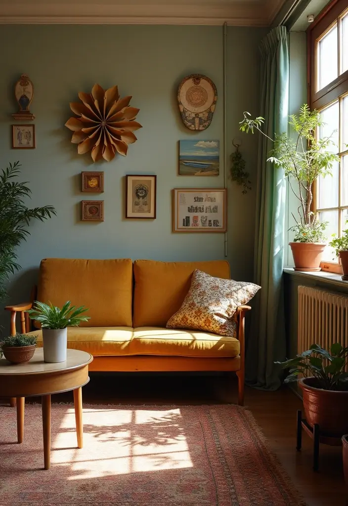 27 Vintage Living Room Ideas That Feel Classic and Nostalgic - 23. Retro Decorative Objects
