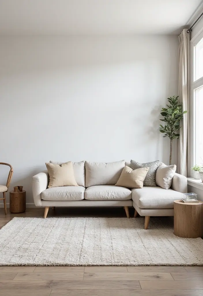 28 Blue Green Living Room Ideas That Feel Calm and Refreshing - 10. Minimalist Approach