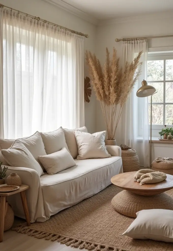 28 Blue Green Living Room Ideas That Feel Calm and Refreshing - 3. Beachy Textured Fabrics