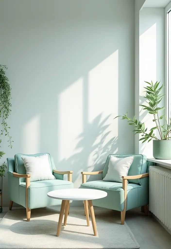 28 Blue Green Living Room Ideas That Feel Calm and Refreshing - 4. Light and Airy Space