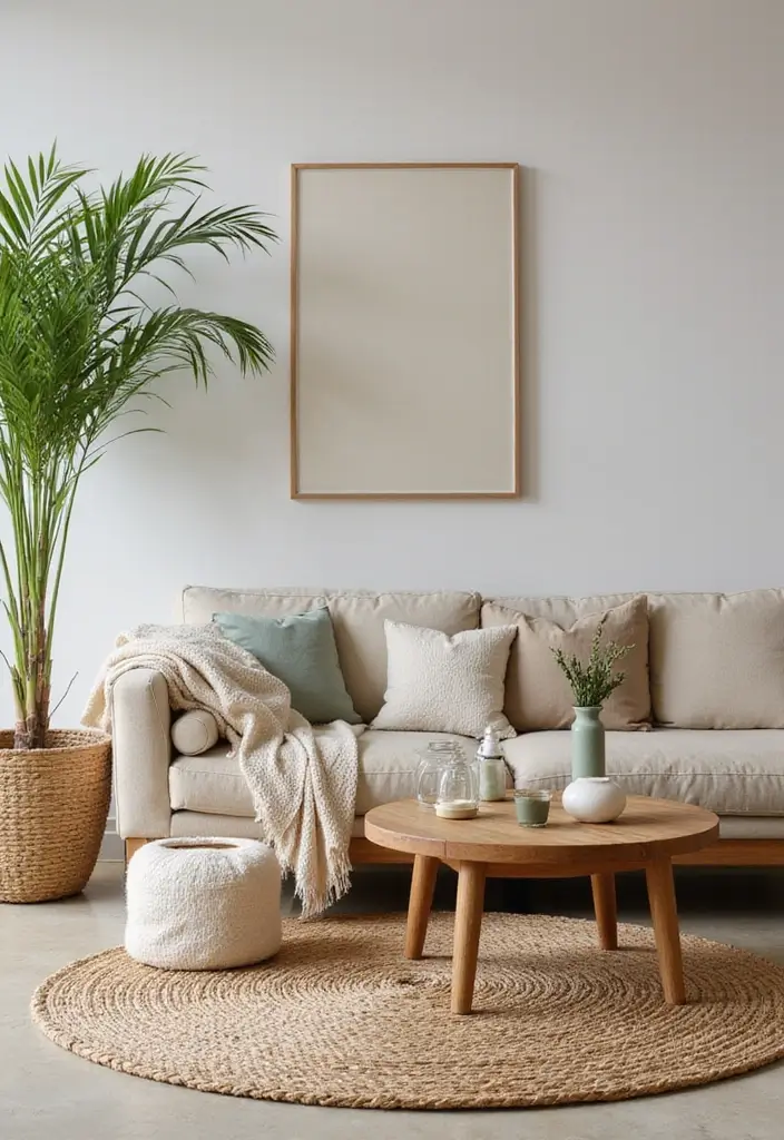 28 Earthy Boho Living Room Ideas That Feel Warm and Grounded - 12. Sustainable Decor Choices