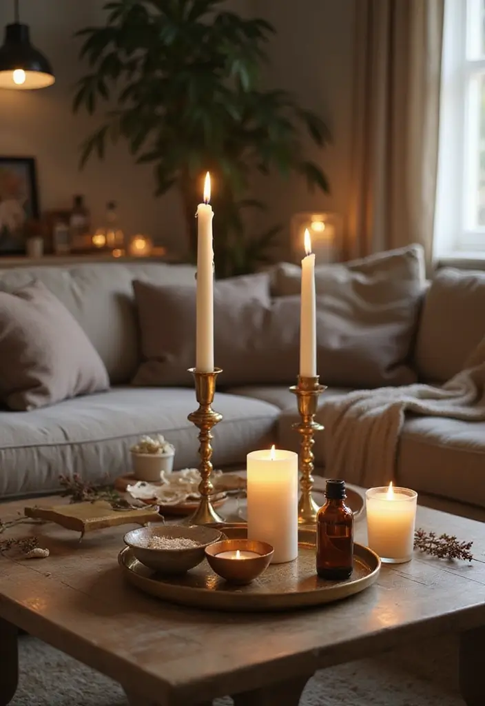 28 Earthy Boho Living Room Ideas That Feel Warm and Grounded - 27. Aromatic Elements