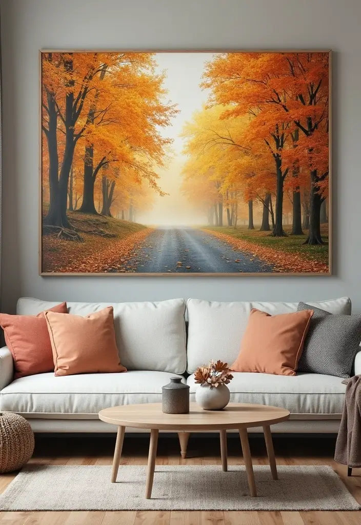 28 Gallery Living Room Ideas That Showcase Art Beautifully - 12. Seasonal Rotations