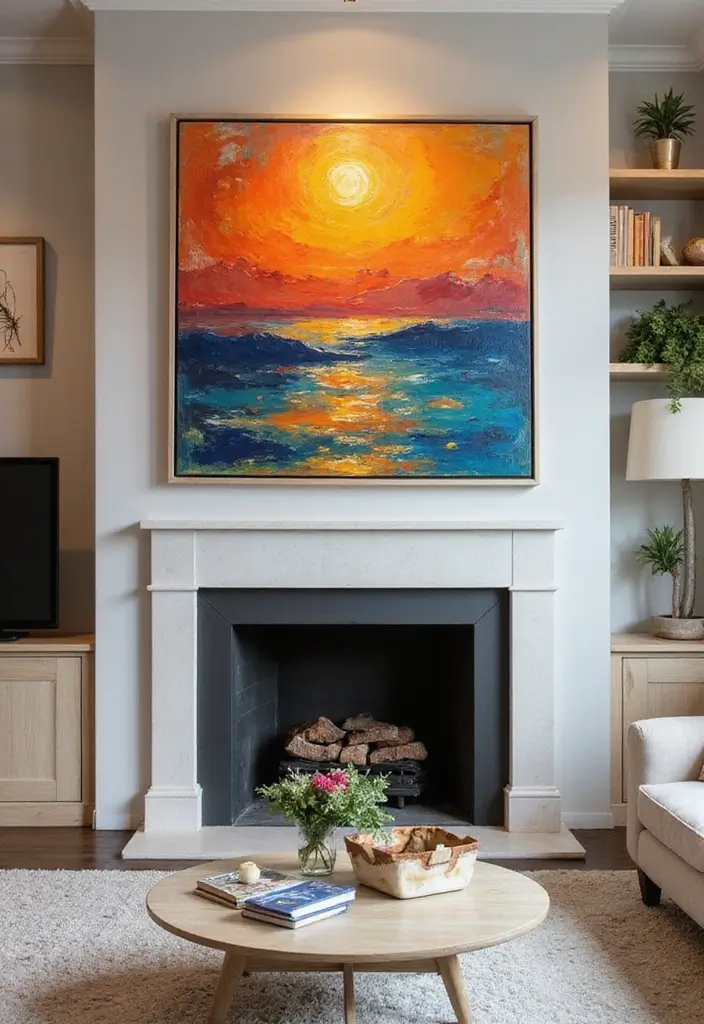 28 Gallery Living Room Ideas That Showcase Art Beautifully - 4. Art as a Focal Point