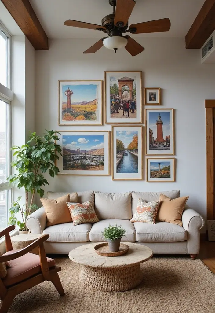 28 Gallery Living Room Ideas That Showcase Art Beautifully - 9. Incorporate Local Culture