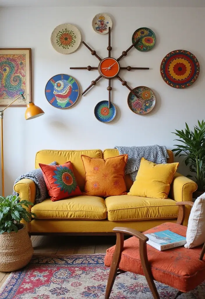 28 Hippy Living Room Ideas That Feel Eclectic and Carefree - 21. Whimsical Decor Elements