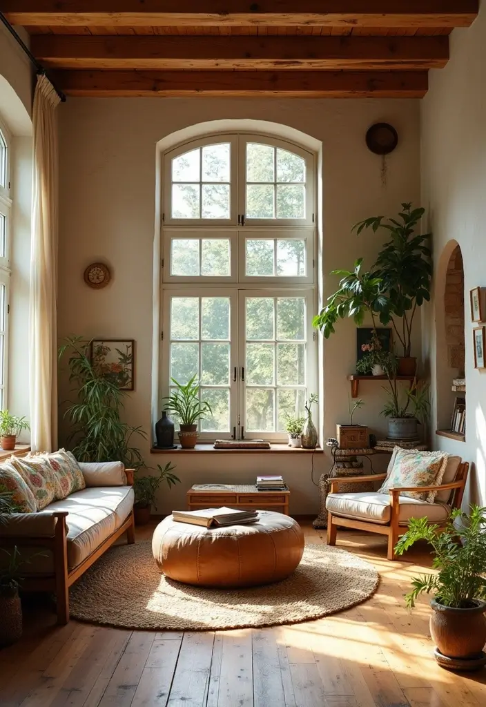 28 Hippy Living Room Ideas That Feel Eclectic and Carefree - 28. Create a Relaxed Flow