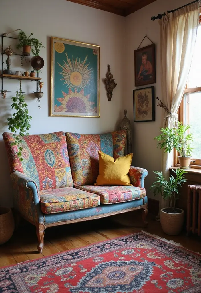28 Hippy Living Room Ideas That Feel Eclectic and Carefree - 7. Upcycled and Repurposed Furniture