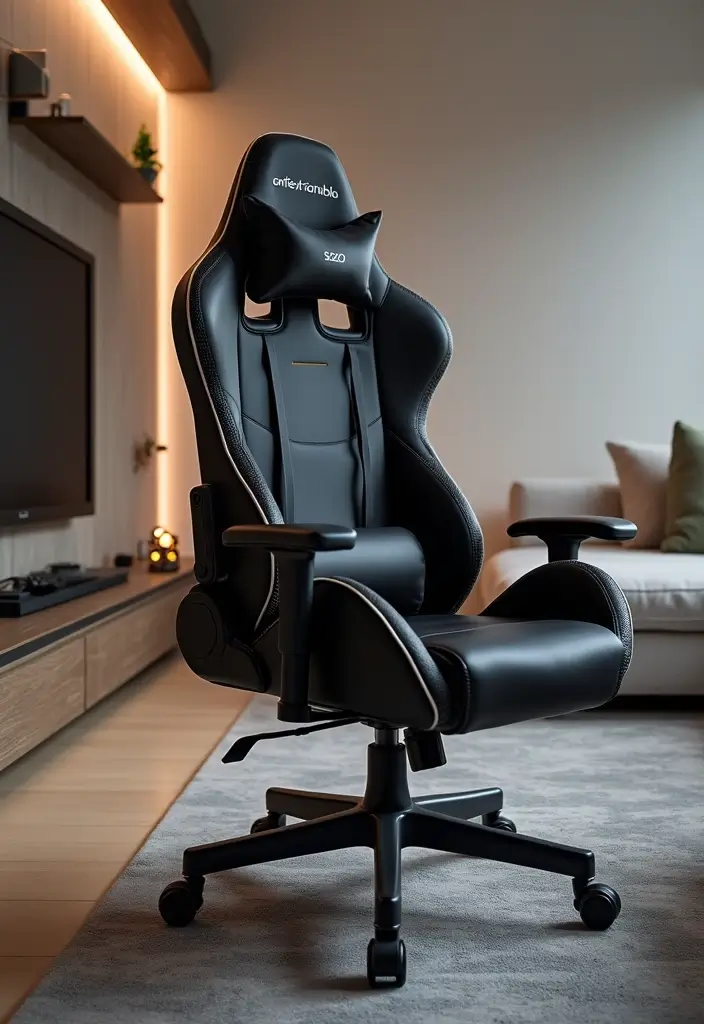 28 Living Room Accent Chairs Ideas That Add Style and Comfort - 25. Statement Gaming Chair