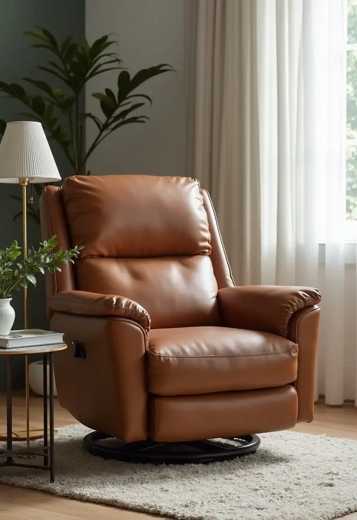 28 Living Room Accent Chairs Ideas That Add Style and Comfort - 7. Soft Leather Recliner