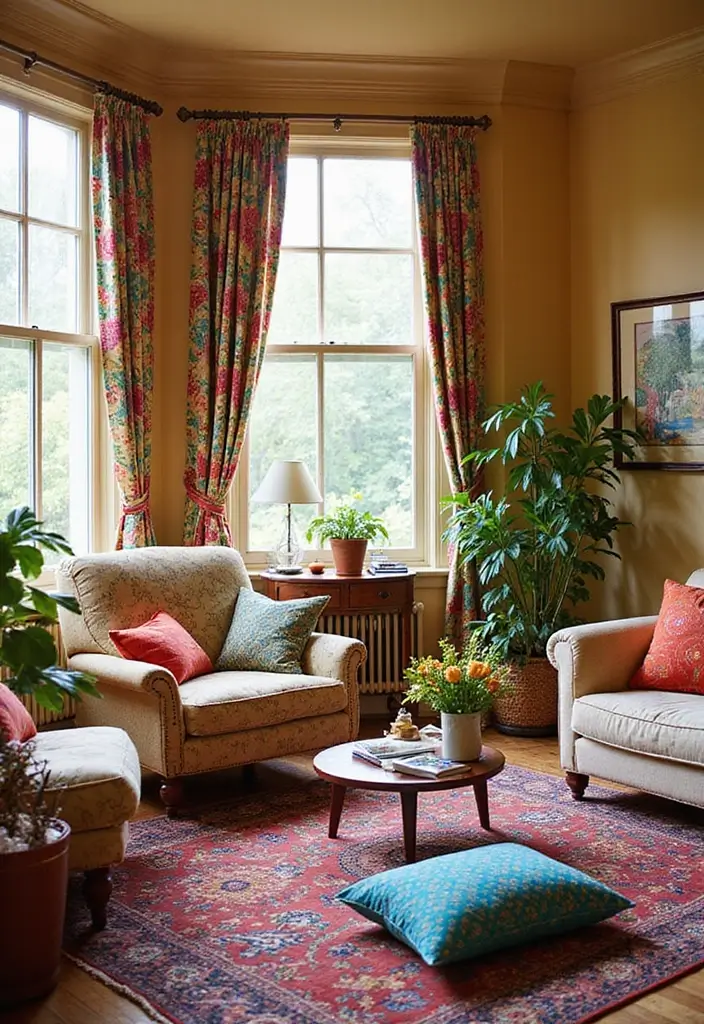 28 Living Room Mid Century Ideas That Feel Retro and Sophisticated - 10. Playful Patterns