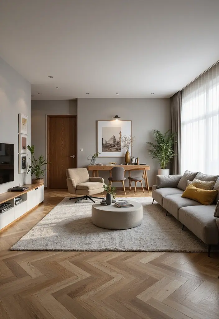 28 Living Room Mid Century Ideas That Feel Retro and Sophisticated - 11. Multi-Functional Spaces