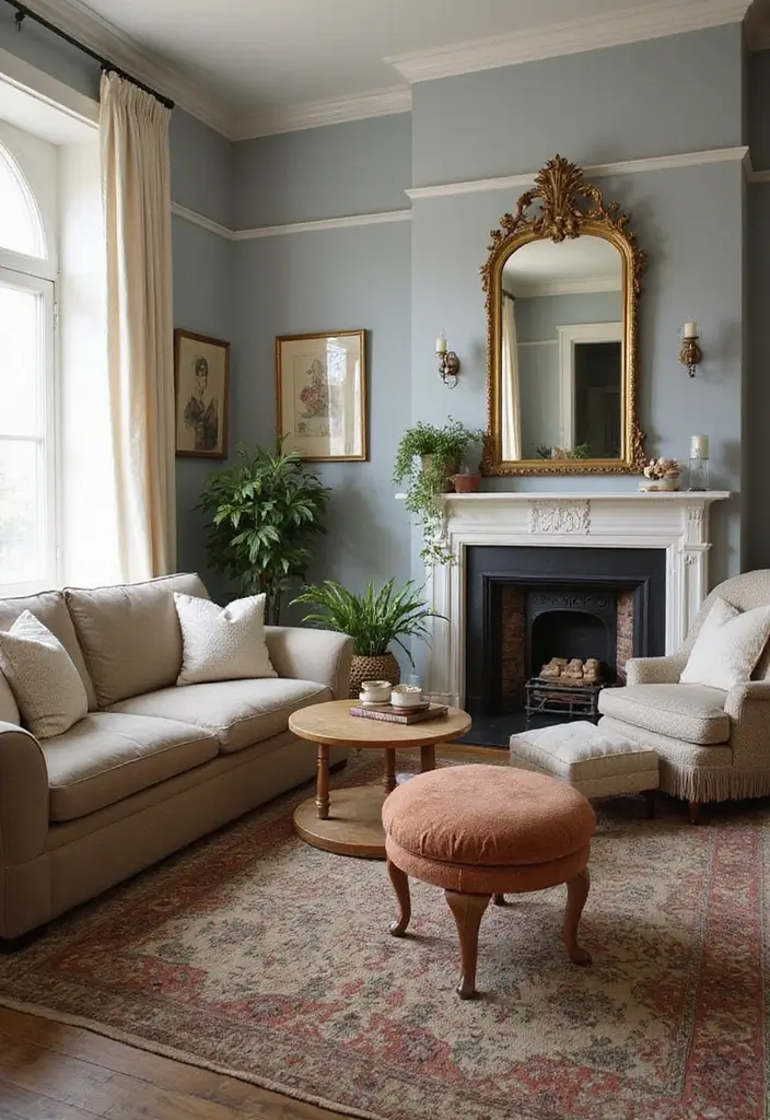 28 Living Room Mid Century Ideas That Feel Retro and Sophisticated - 16. Mix of Old and New